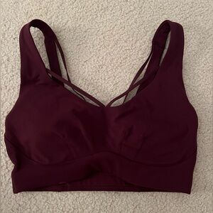 Lululemon Maroon Strappy Sports Bra Size 4